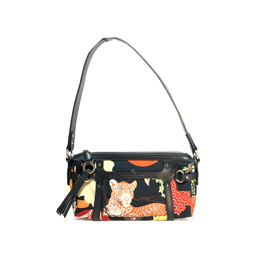 Salvatore Ferragamo Jungle Print Shoulder Bag | Gently Used |