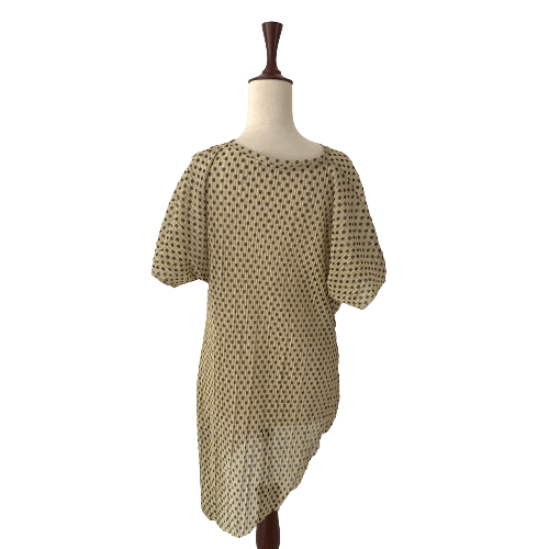 ZARA Gold Polka Dot Knot Top | Gently Used |