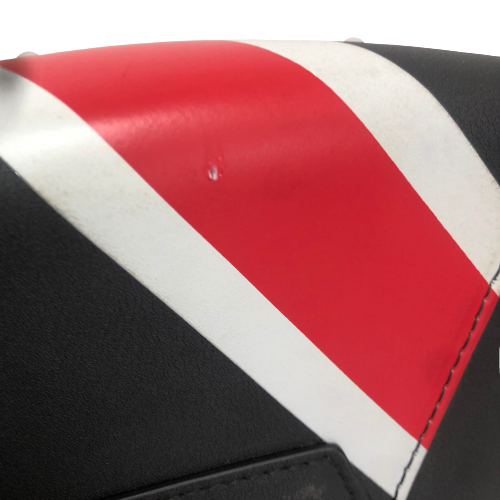 Karl Lagerfeld Black, Red & White Stripe Hobo Bag | Gently Used |