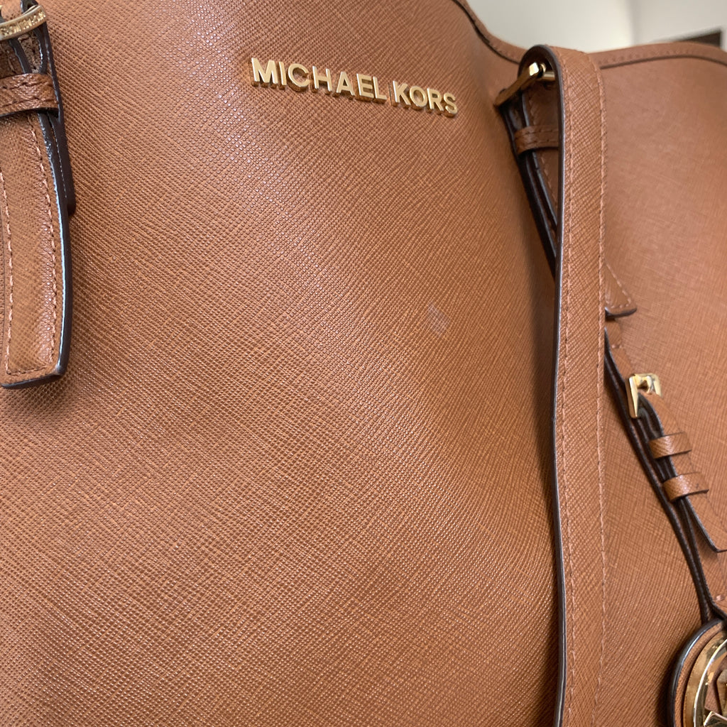 Michael Kors Tan Saffiano Leather Jet Set Tote | Pre Loved |