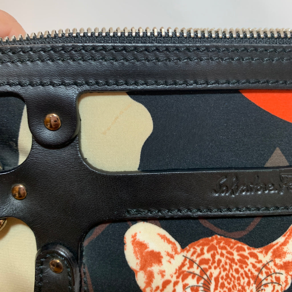 Salvatore Ferragamo Jungle Print Shoulder Bag | Gently Used |