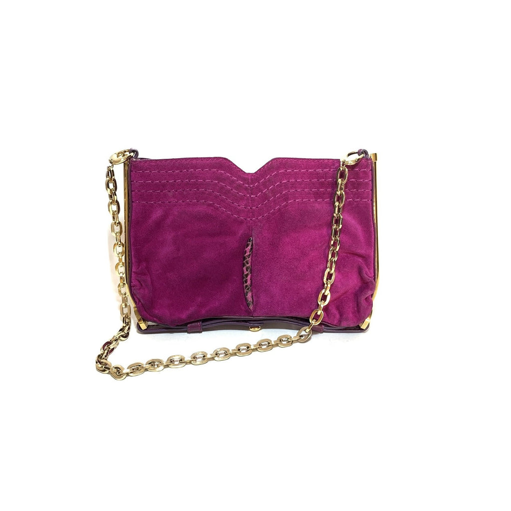 Jimmy Choo Fuchsia Suede Shoulder Bag | Pre Loved |