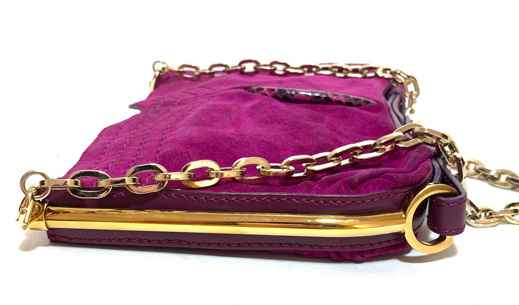 Jimmy Choo Fuchsia Suede Shoulder Bag | Pre Loved |