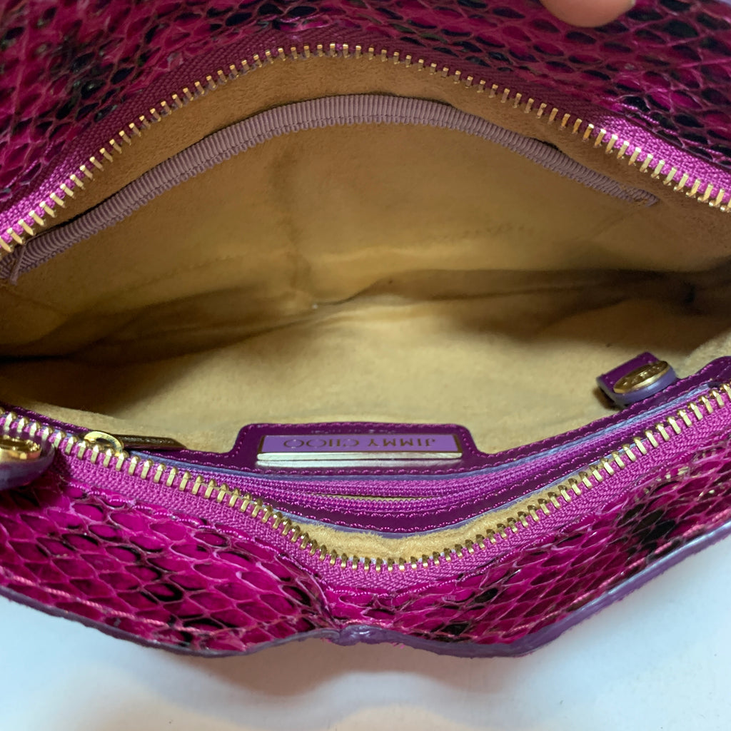 Jimmy Choo Fuchsia Suede Shoulder Bag | Pre Loved |