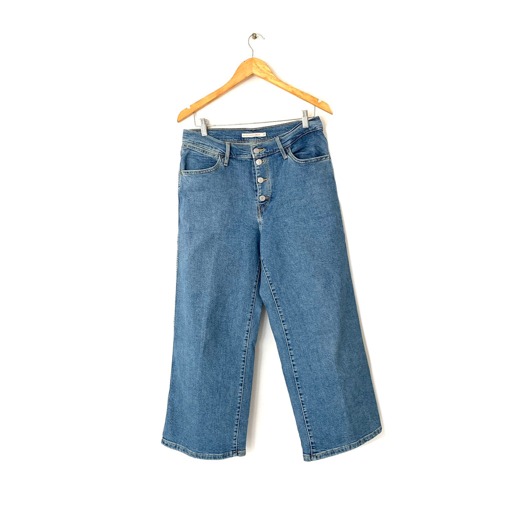 Levis Cropped Wide Leg Denim Jeans | Brand New |