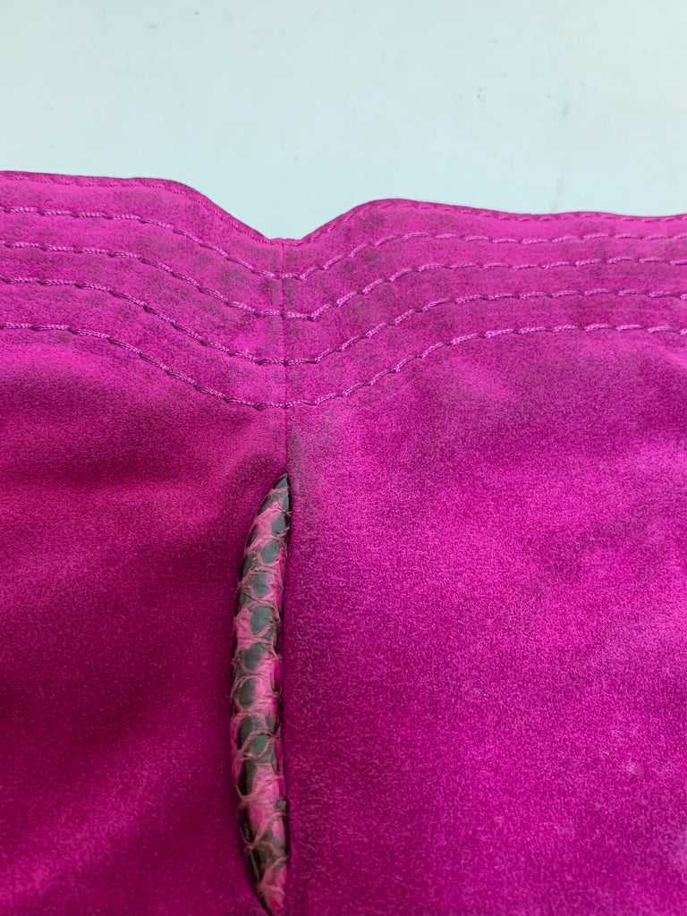 Jimmy Choo Fuchsia Suede Shoulder Bag | Pre Loved |