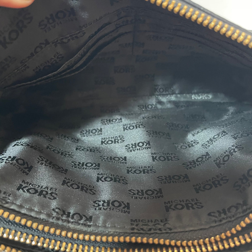 Michael Kors Black Pebbled Leather Cross Body Bag | Gently Used |