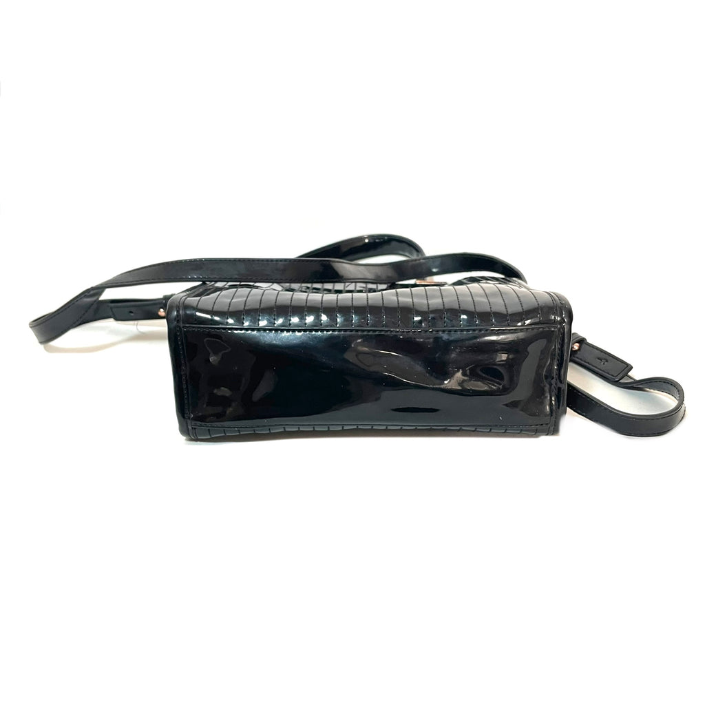 Ted Baker Black Patent Leather Shoulder Bag | Gently Used |