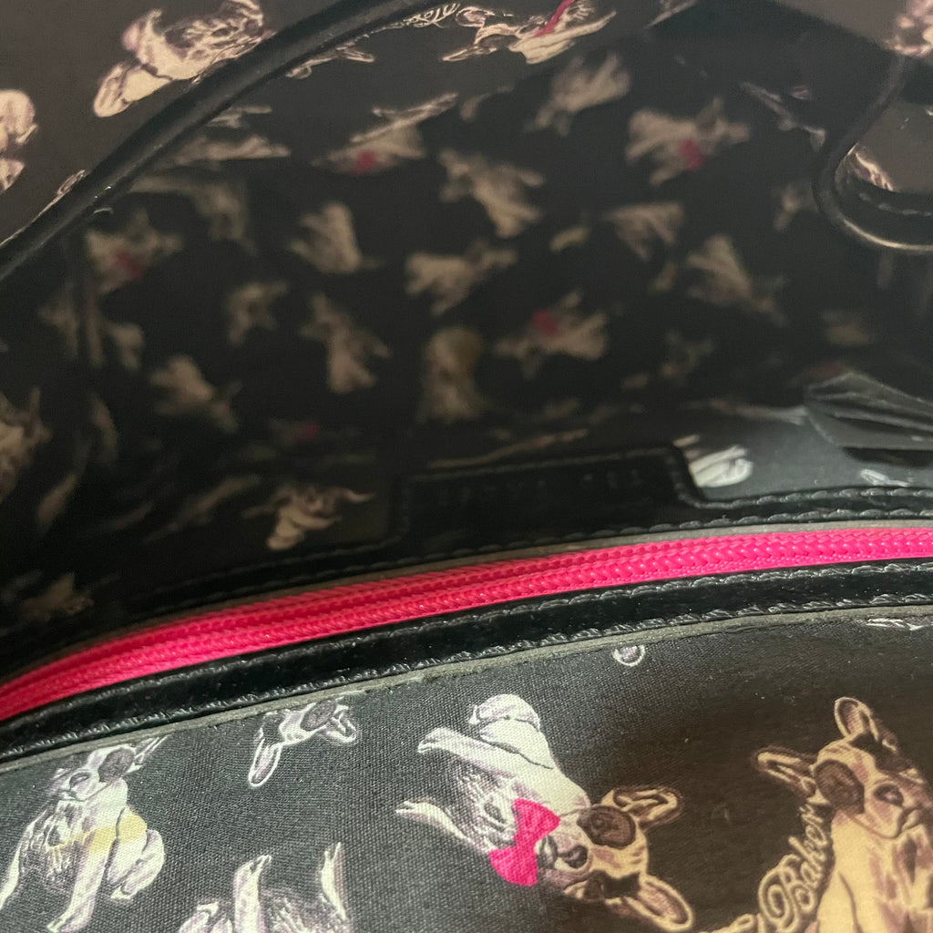 Ted Baker Black Patent Leather Shoulder Bag | Gently Used |