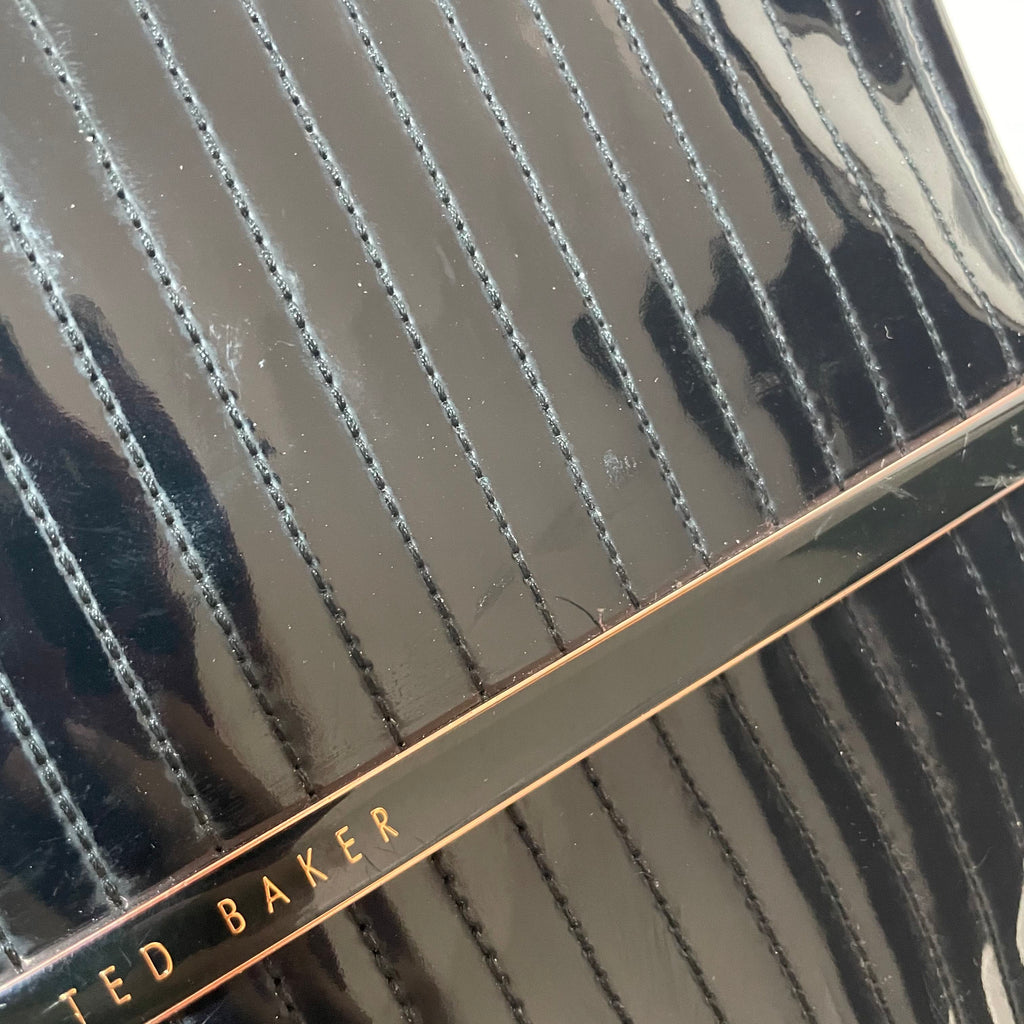 Ted Baker Black Patent Leather Shoulder Bag | Gently Used |