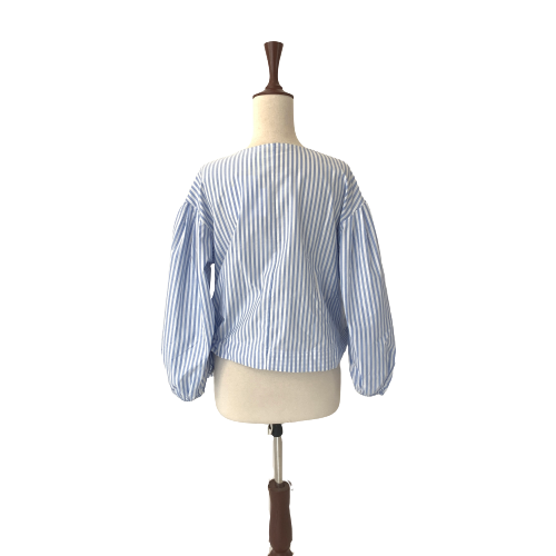 Sapphire West Blue & White Striped Top | Brand New |