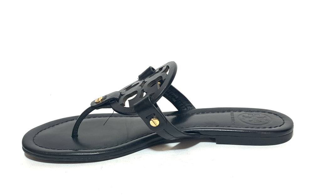 Tory Burch Black Leather ' Miller' Sandals | Gently Used |