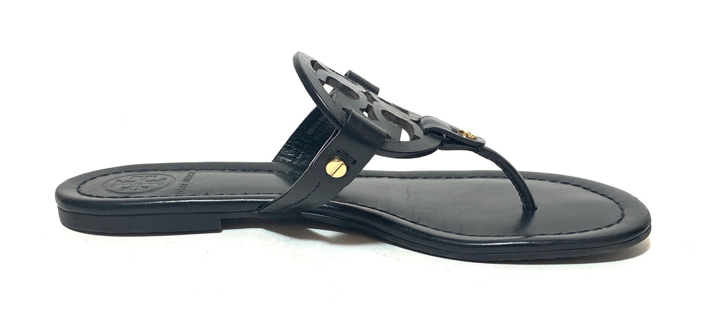 Tory Burch Black Leather ' Miller' Sandals | Gently Used |