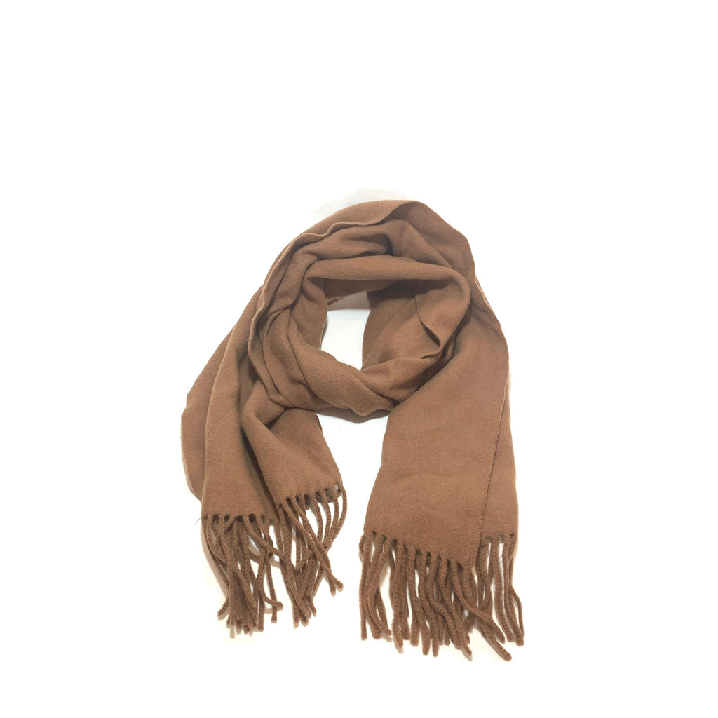 Versace Vintage Camel Unisex Wool Scarf | Like New |