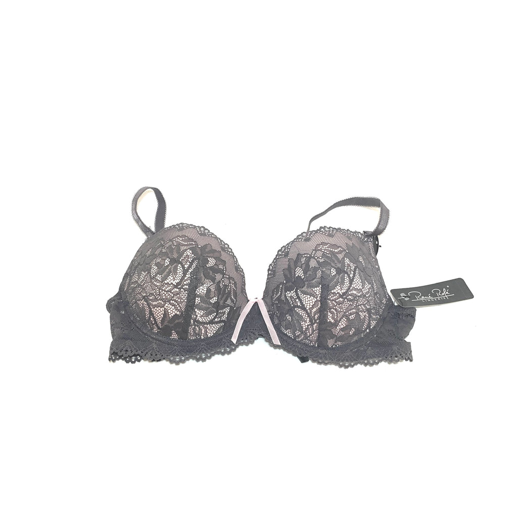 Rene Rofe Grey Lace Bra Set | Brand New |