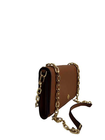 Tory Burch 'Emerson' Tan Leather Wallet-On-Chain | Gently Used |