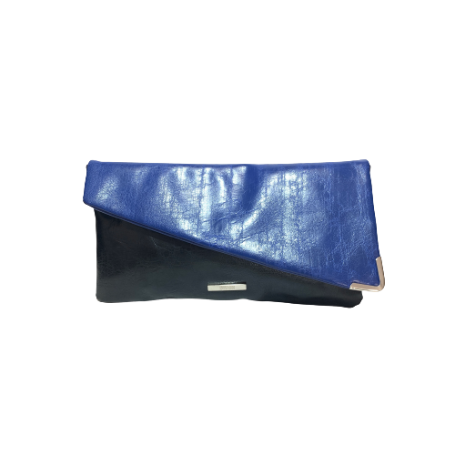 Kenneth Cole Reaction Black & Blue Envelope Clutch | Brand New |