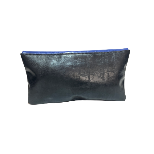 Kenneth Cole Reaction Black & Blue Envelope Clutch | Brand New |