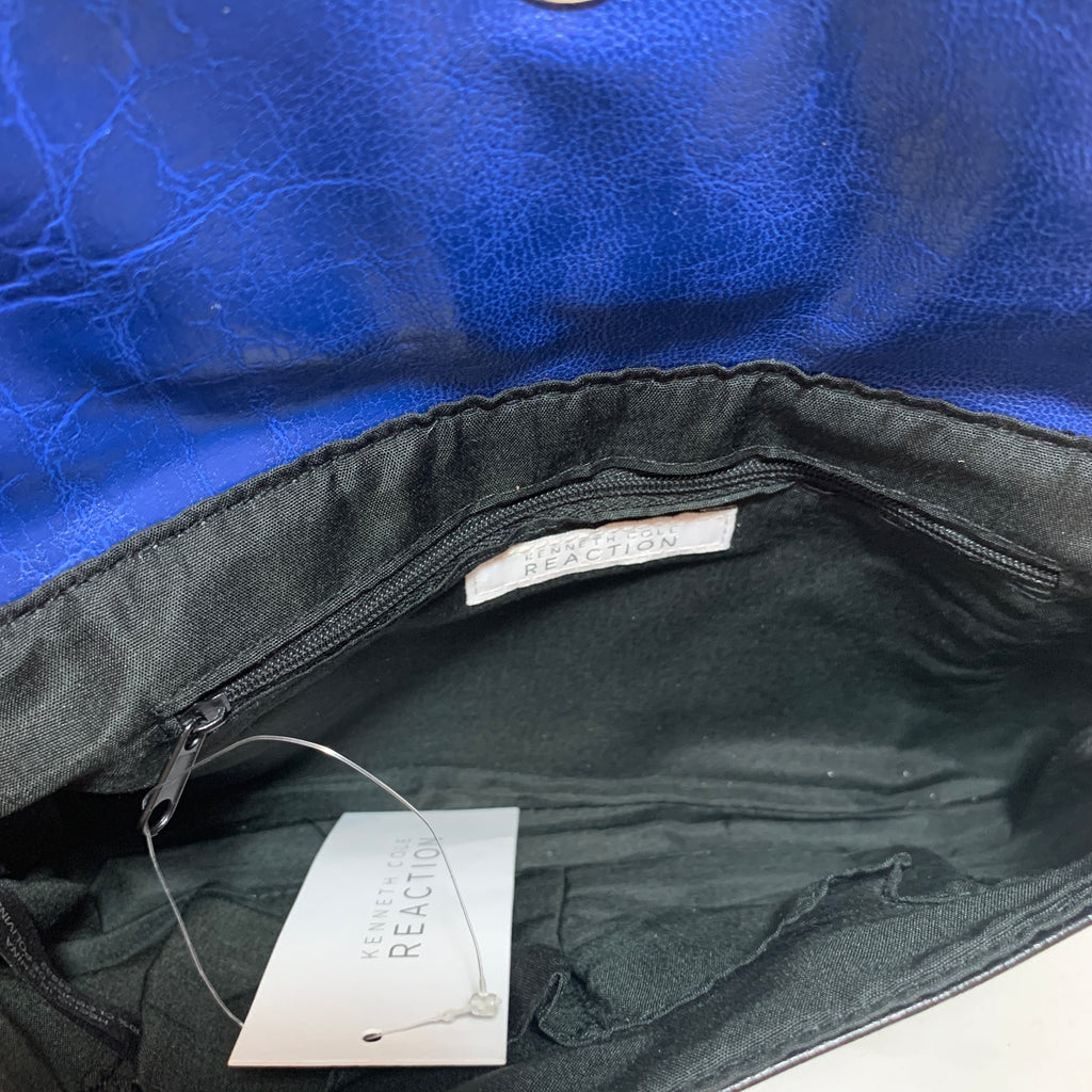 Kenneth Cole Reaction Black & Blue Envelope Clutch | Brand New |
