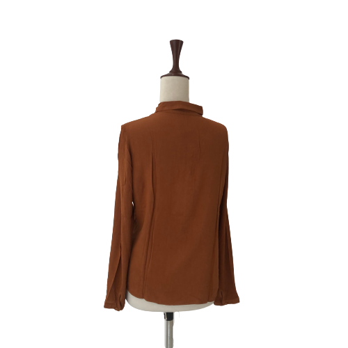 Mango Camel Collared Shirt | Gently Used |