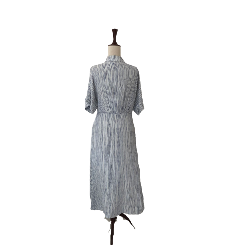 Mango Blue and White Striped Long Dress | Gently Used |