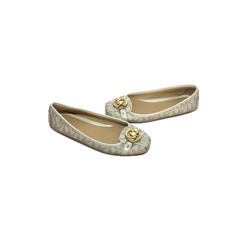 Michael Kors Vanilla Monogram Fulton Moccasin Flats | Pre Loved |