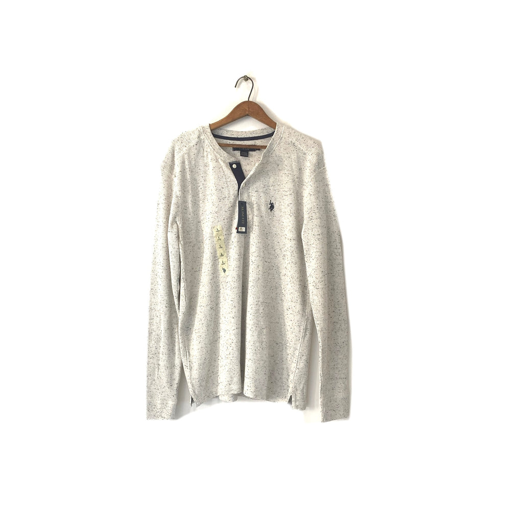 U.S Polo Association Men's White & Blue Sweater | Brand New |