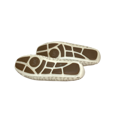Michael Kors Vanilla Monogram Fulton Moccasin Flats | Pre Loved |