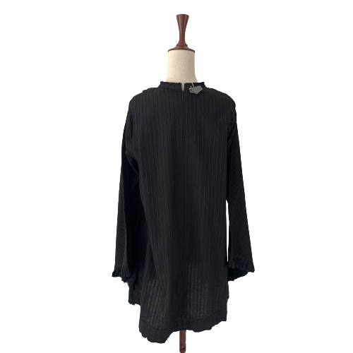 Menahel & Mehreen Black Pleated Tunic | Gently Used |