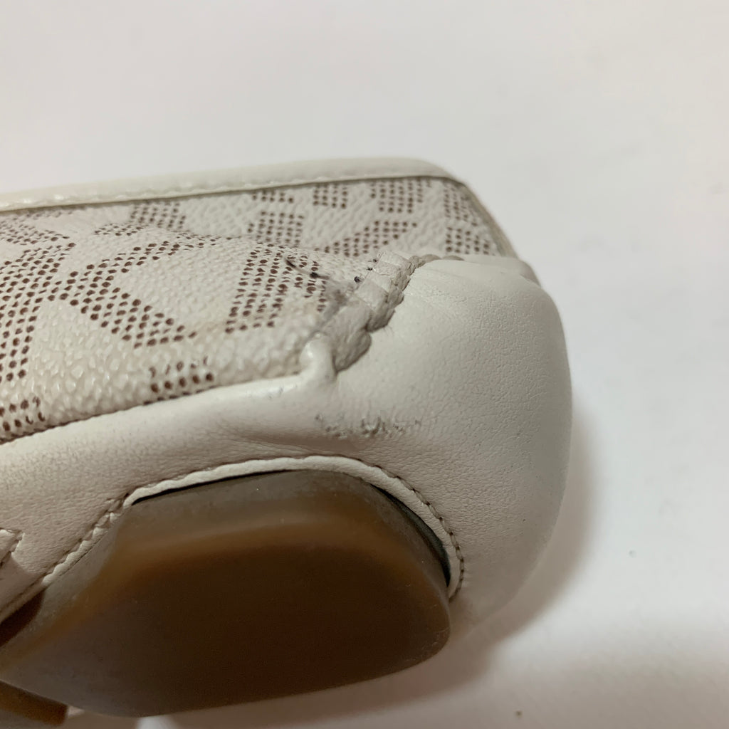 Michael Kors Vanilla Monogram Fulton Moccasin Flats | Pre Loved |