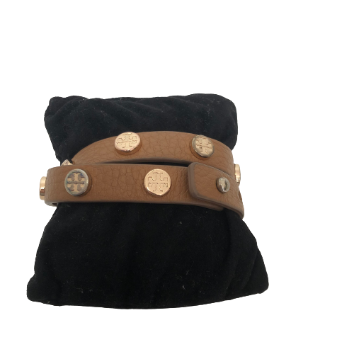 Tory Burch Brown Leather Wrap Bracelet | Pre Loved |