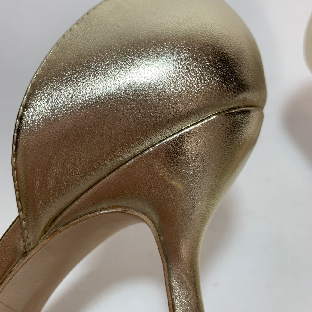 Kate Spade Pale Gold Leather 'Sterling' Pointed Pumps | Like New |