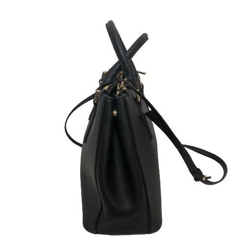 Tory Burch Black Robinson Leather Satchel | Pre Loved |