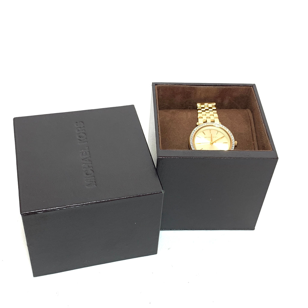 Michael Kors Gold Rhinestone MK3365 Mini 'Darci' Watch | Like New |