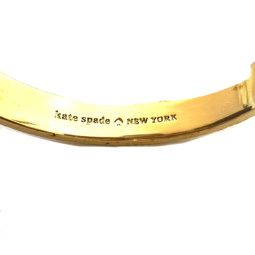 Kate Spade Gold Rhinestone Spade Ceramic Bracelet | Gently Used |