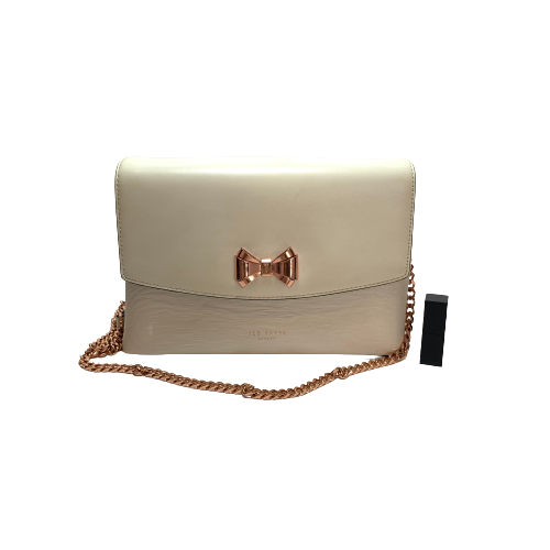 Ted Baker Off-White Leather Bow Shoulder Bag | Gently Used |