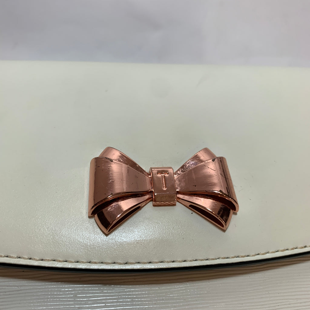 Ted Baker Off-White Leather Bow Shoulder Bag | Gently Used |