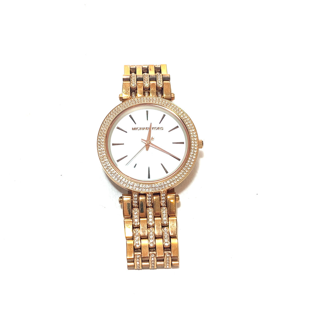 Michael Kors Rose Gold Rhinestone MK3220 Watch | Like New |
