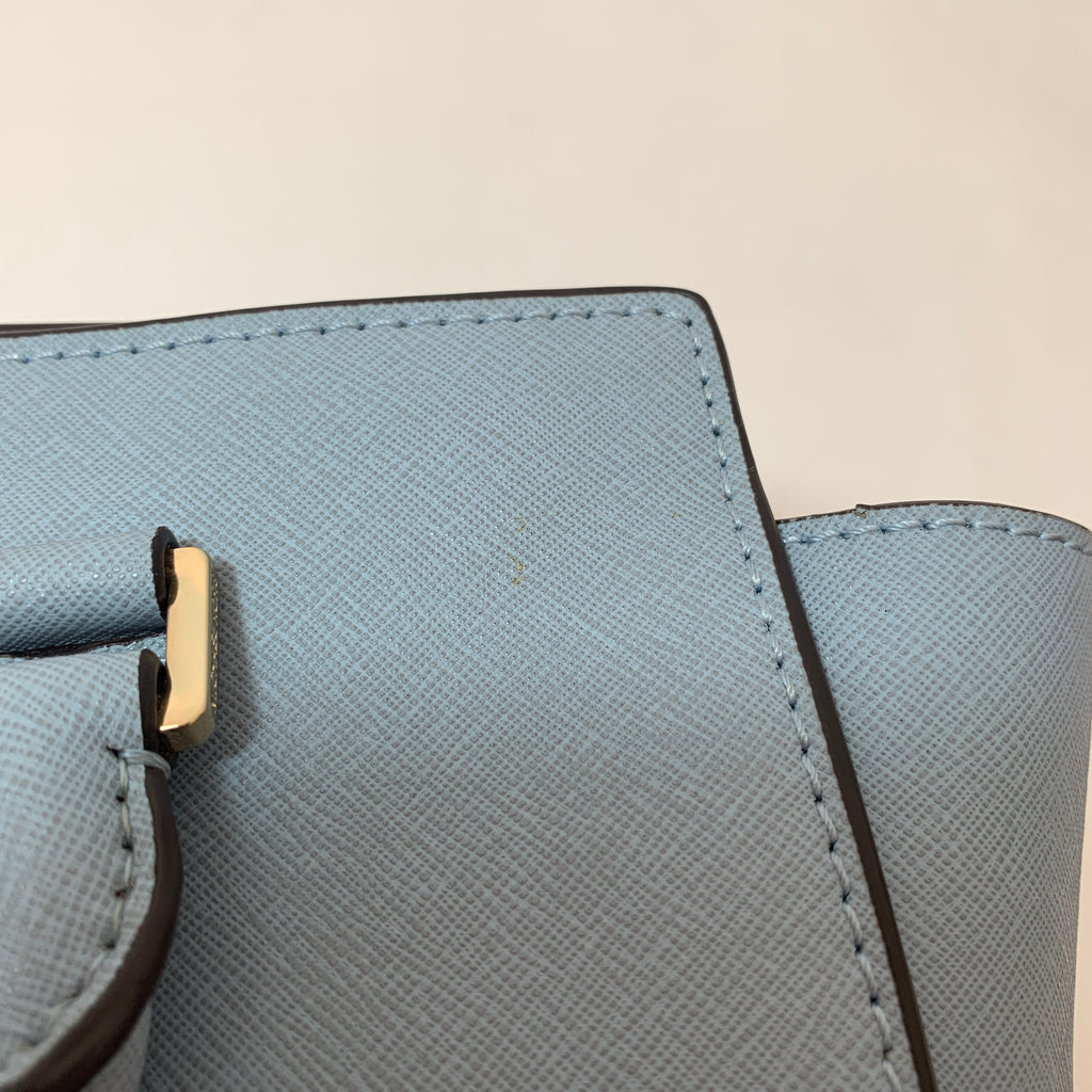 Michael Kors Sky Blue Leather Small Selma Satchel | Gently Used |