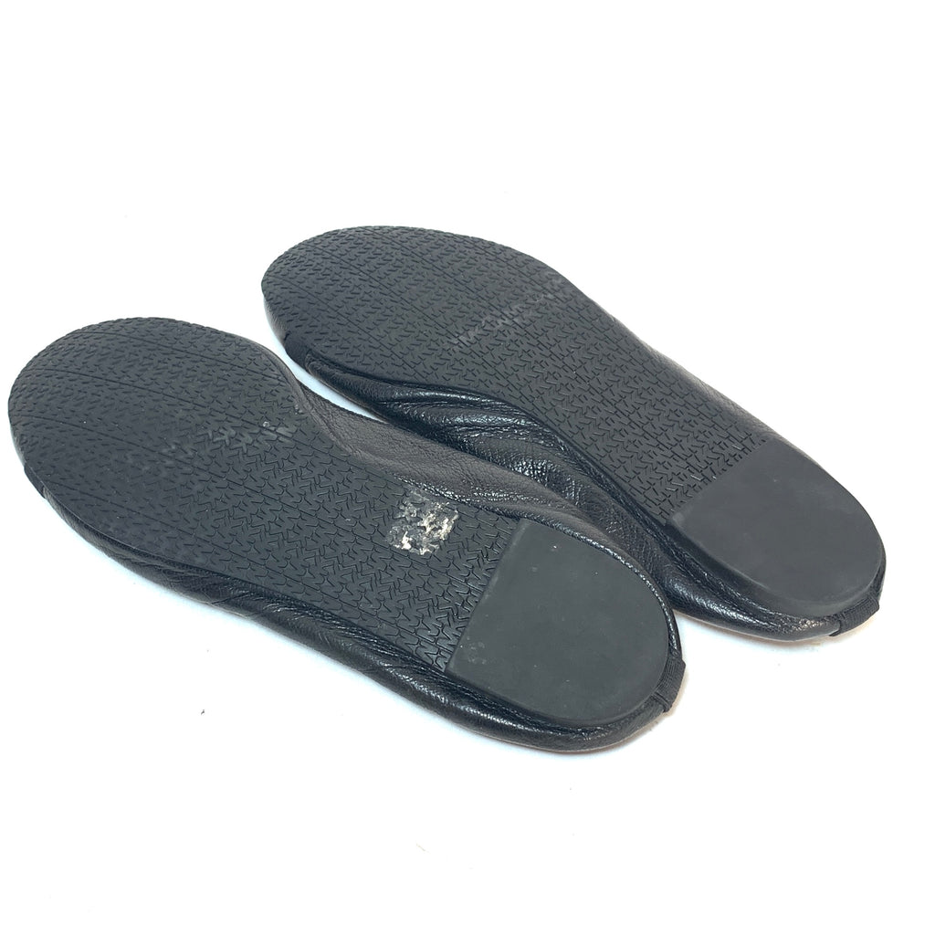Michael Kors Black 'Dixie' Leather Ballet Flats | Pre Loved |