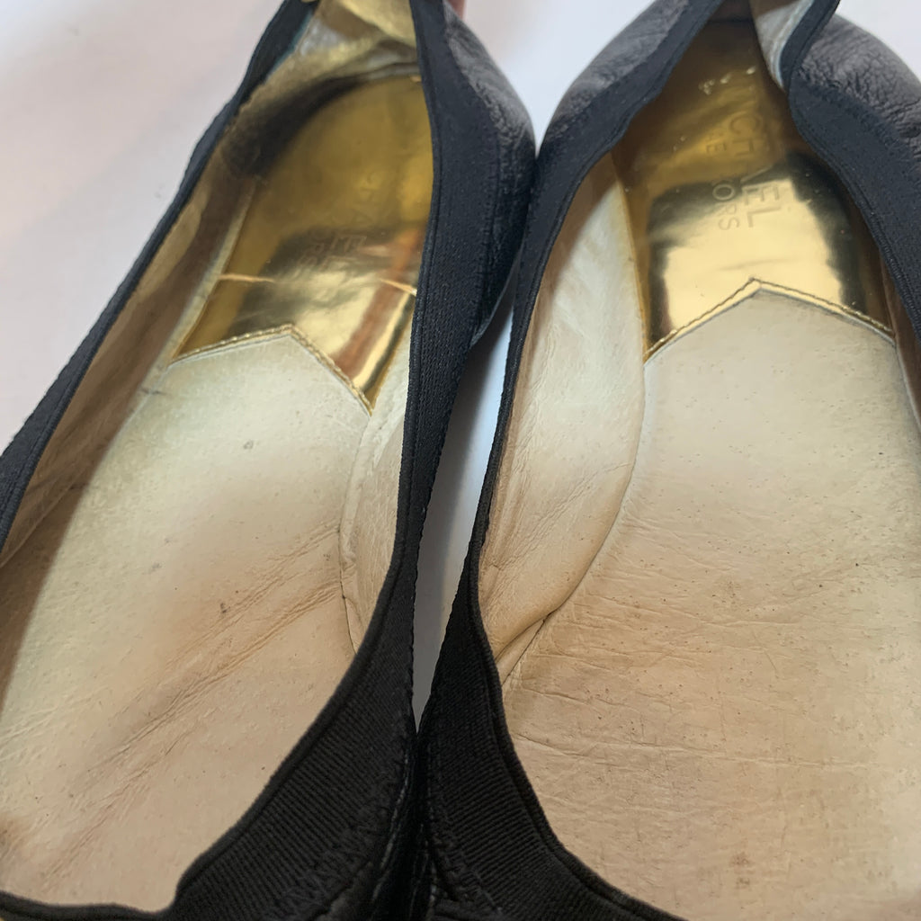 Michael Kors Black 'Dixie' Leather Ballet Flats | Pre Loved |