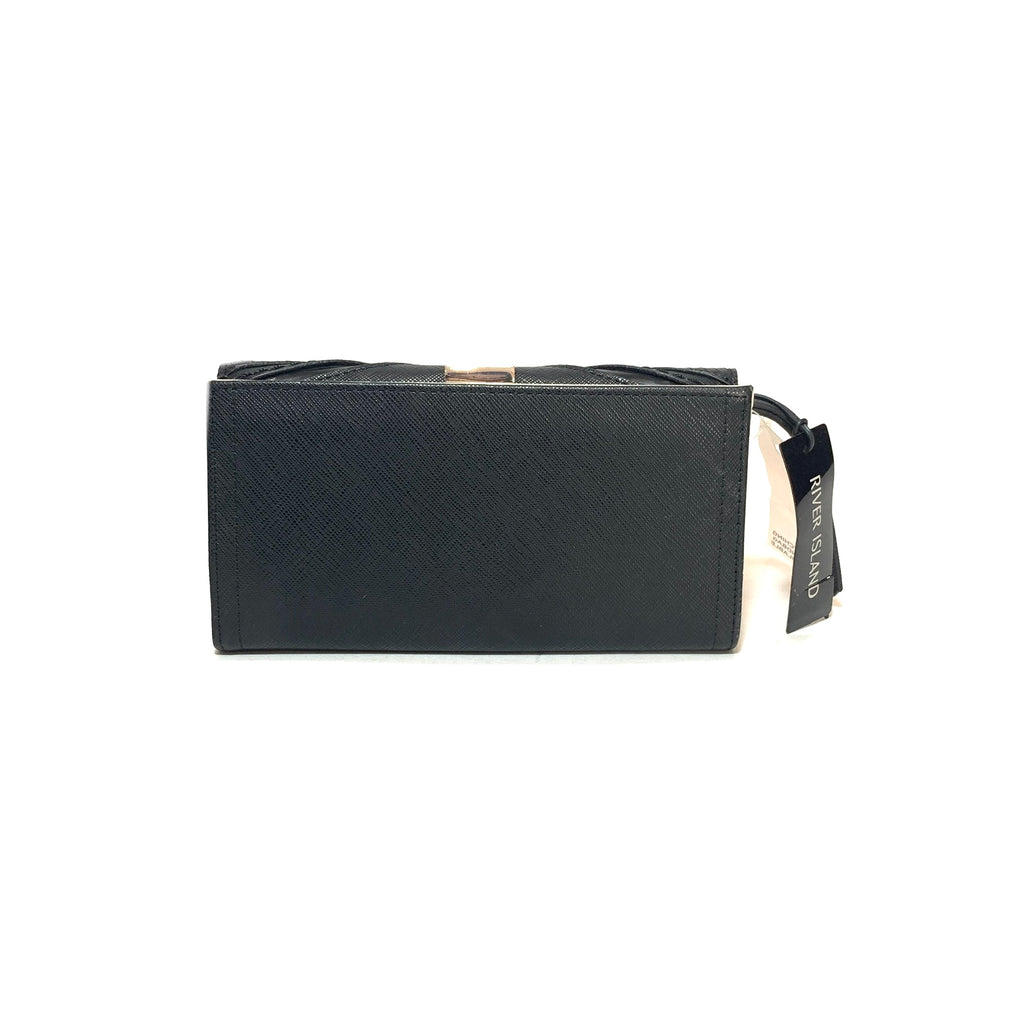River Island Black Long Envelope Wallet | Brand New |
