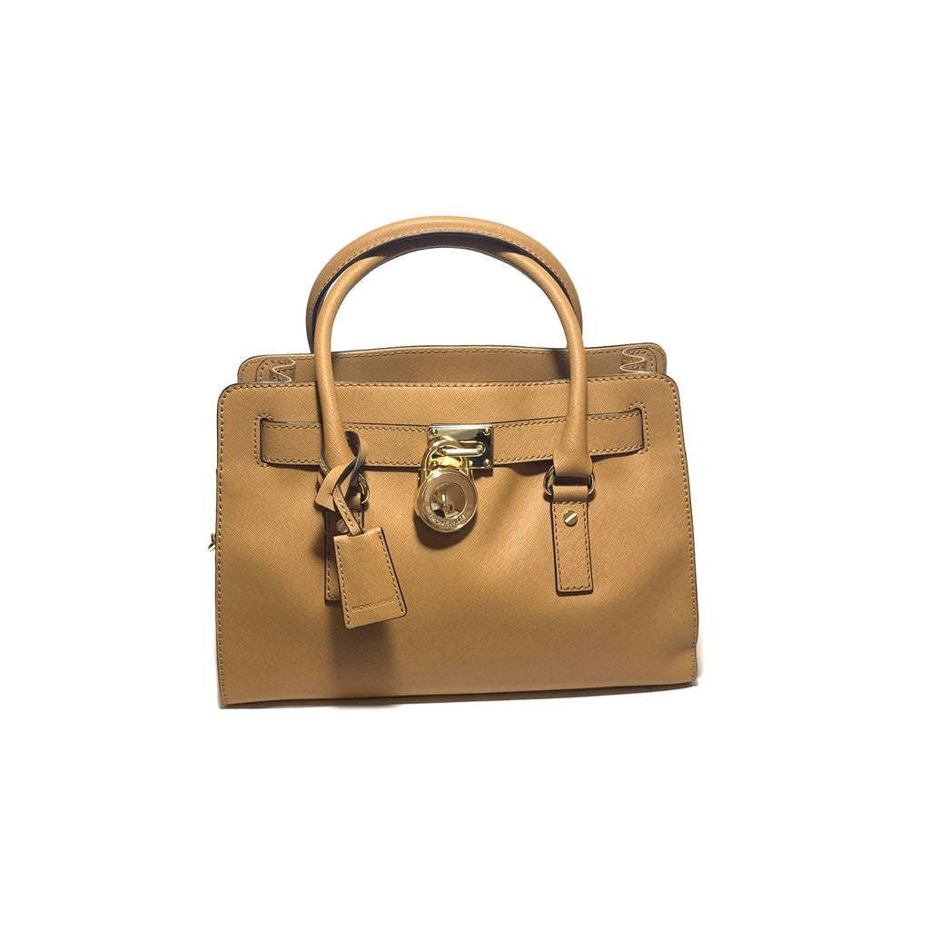Michael Kors Tan Hamilton Lock Satchel | Gently Used |