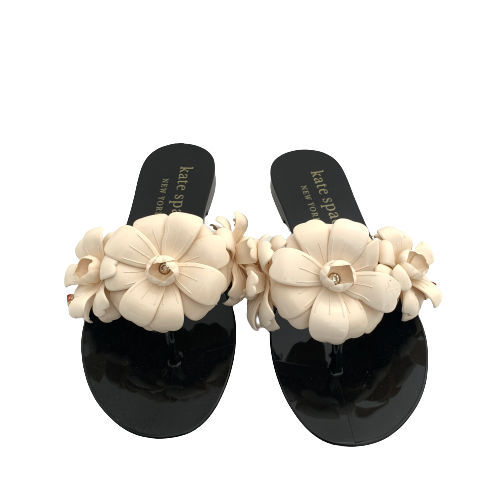 Kate Spade Black & Cream 'Jaylee' Sandals | Like New |