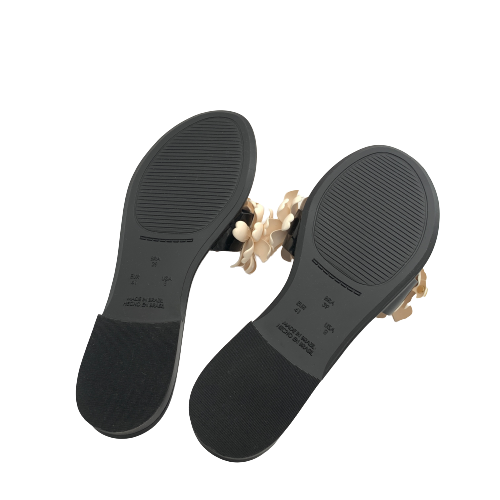 Kate Spade Black & Cream 'Jaylee' Sandals | Like New |