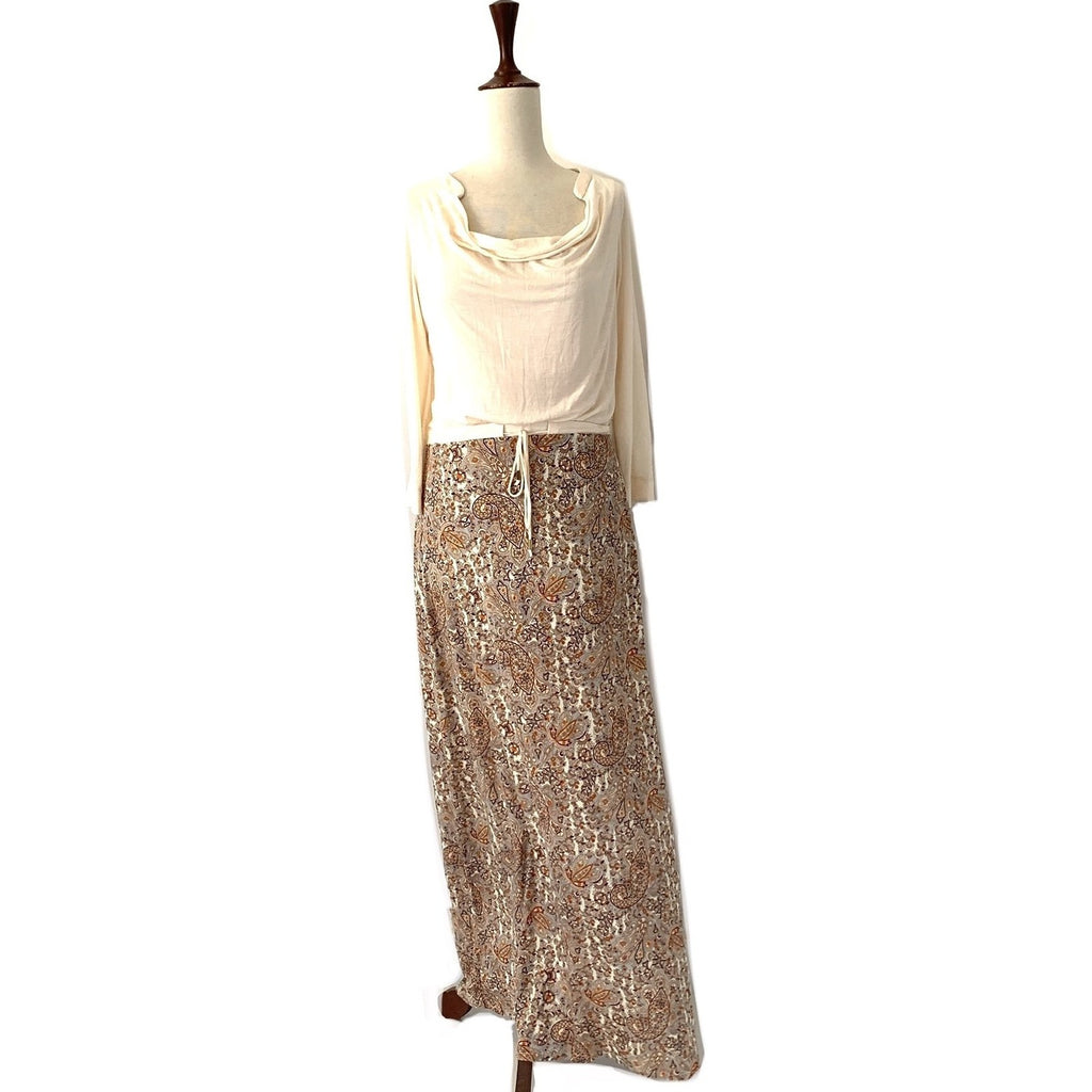 Mango Beige Printed Maxi Dress | Brand New |