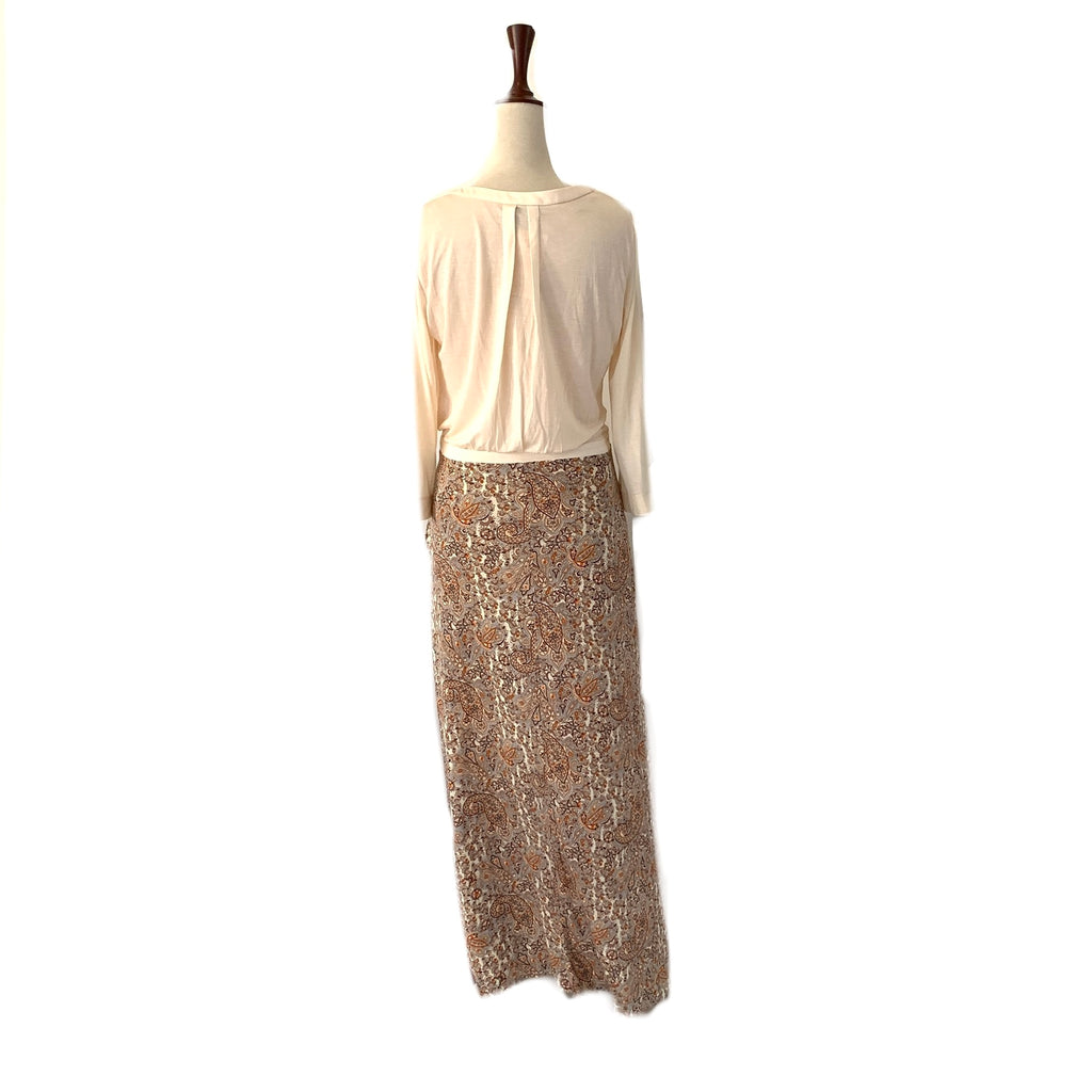Mango Beige Printed Maxi Dress | Brand New |
