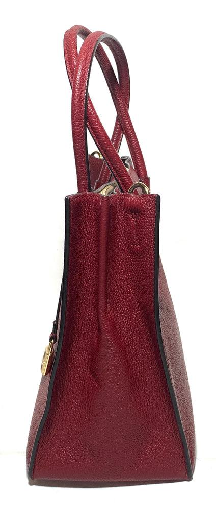 Michael Kors Red Pebbled Leather Mercer Satchel | Gently Used |