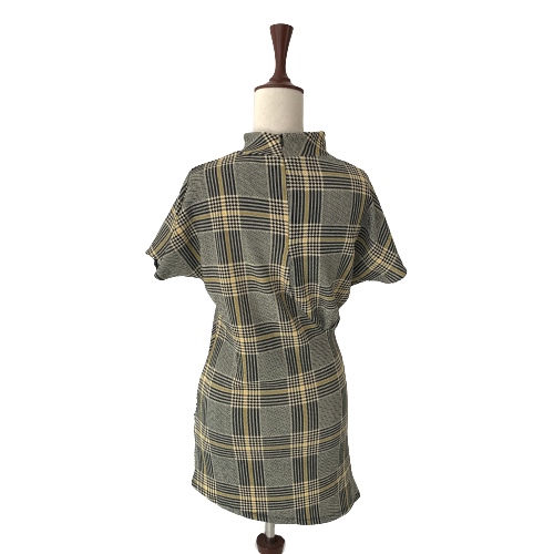 Splash Black & Yellow Checked Dress | Brand New |