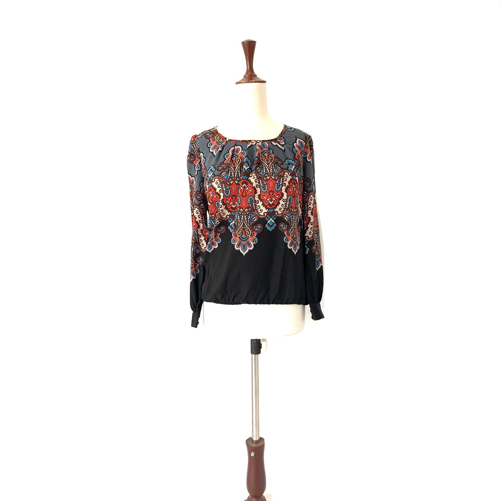 Red Herring Red & Black Printed Top | Gently Used |